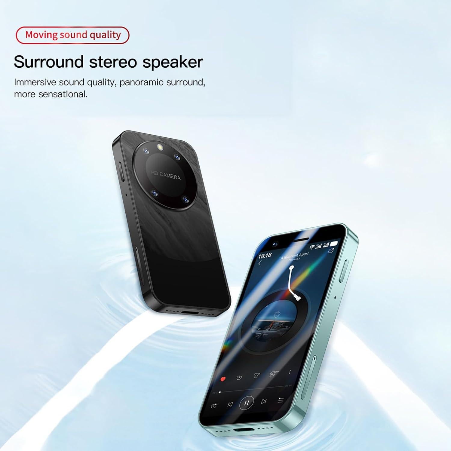 Mini Smartphone 3G Viqee MTK 32GB Android 8.1 2.55" Púrpura