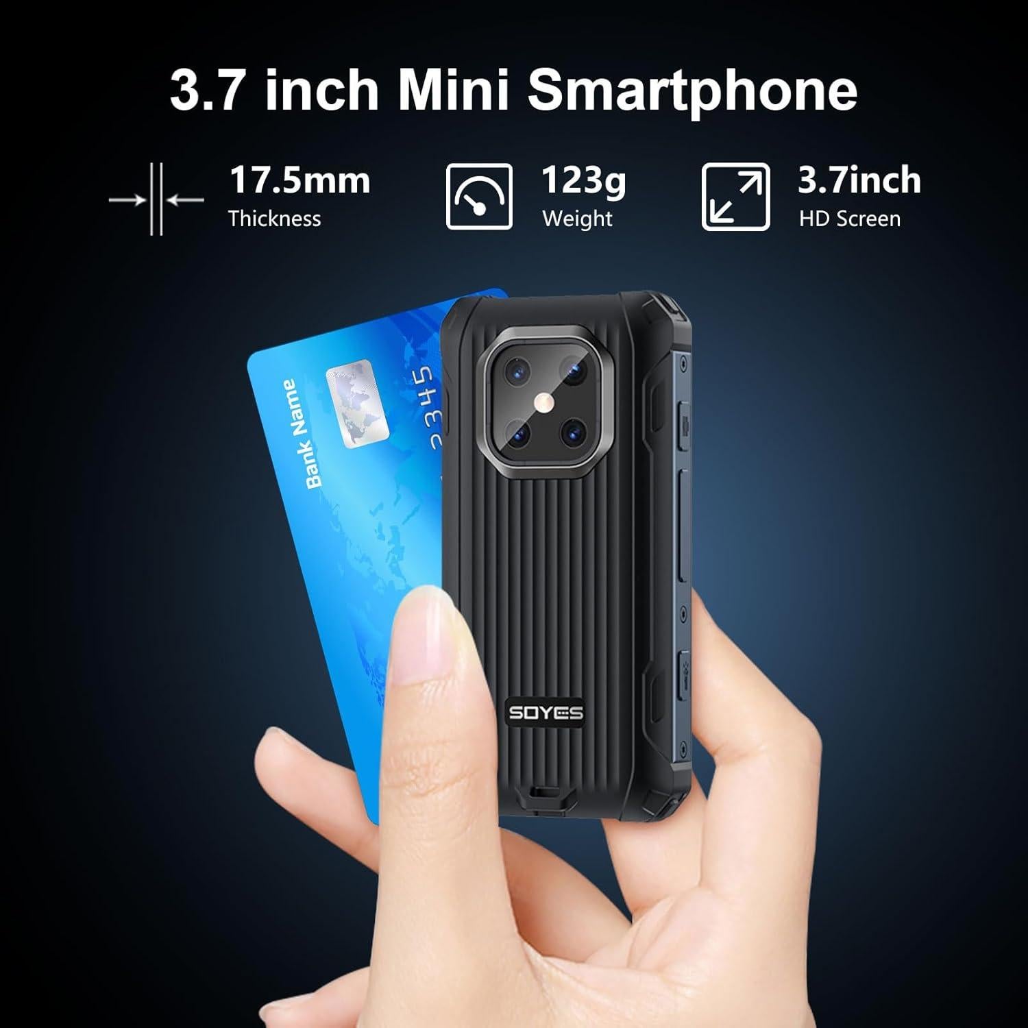 Mini Teléfono Rugged BLKE Max 4G 6GB+128GB IP68 Compacto