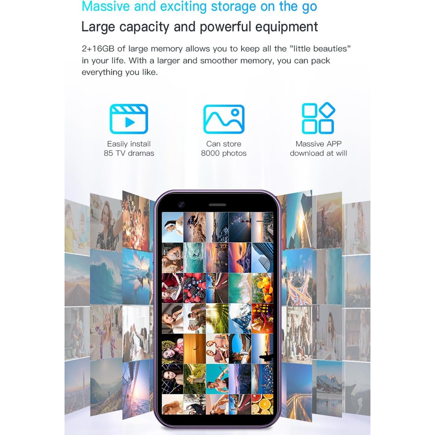 Mini Smartphone Android 8.1 Fosler 3" 2GB RAM 16GB Doble SIM Azul