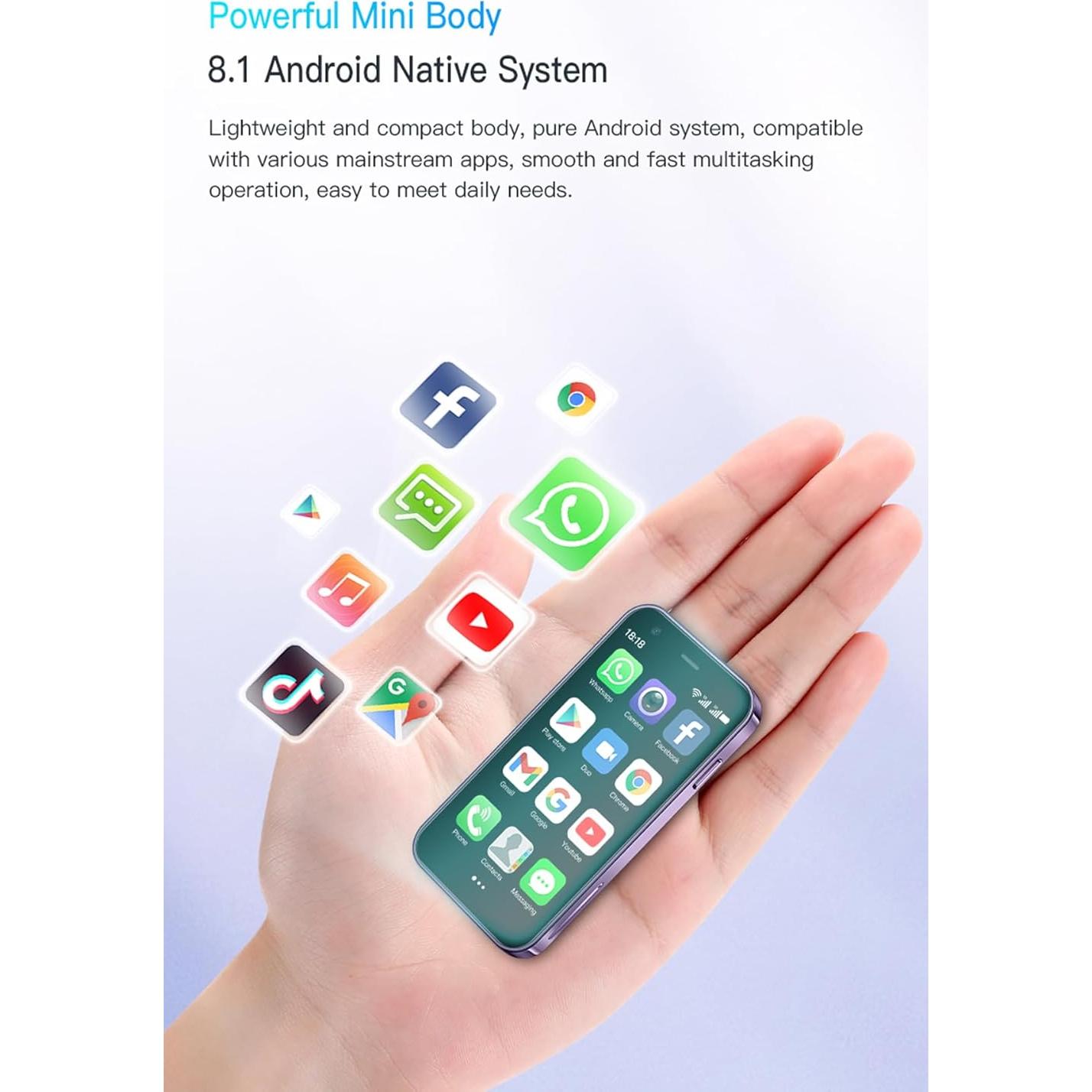 Mini Smartphone Android 8.1 Fosler 3" 2GB RAM 16GB Doble SIM Azul