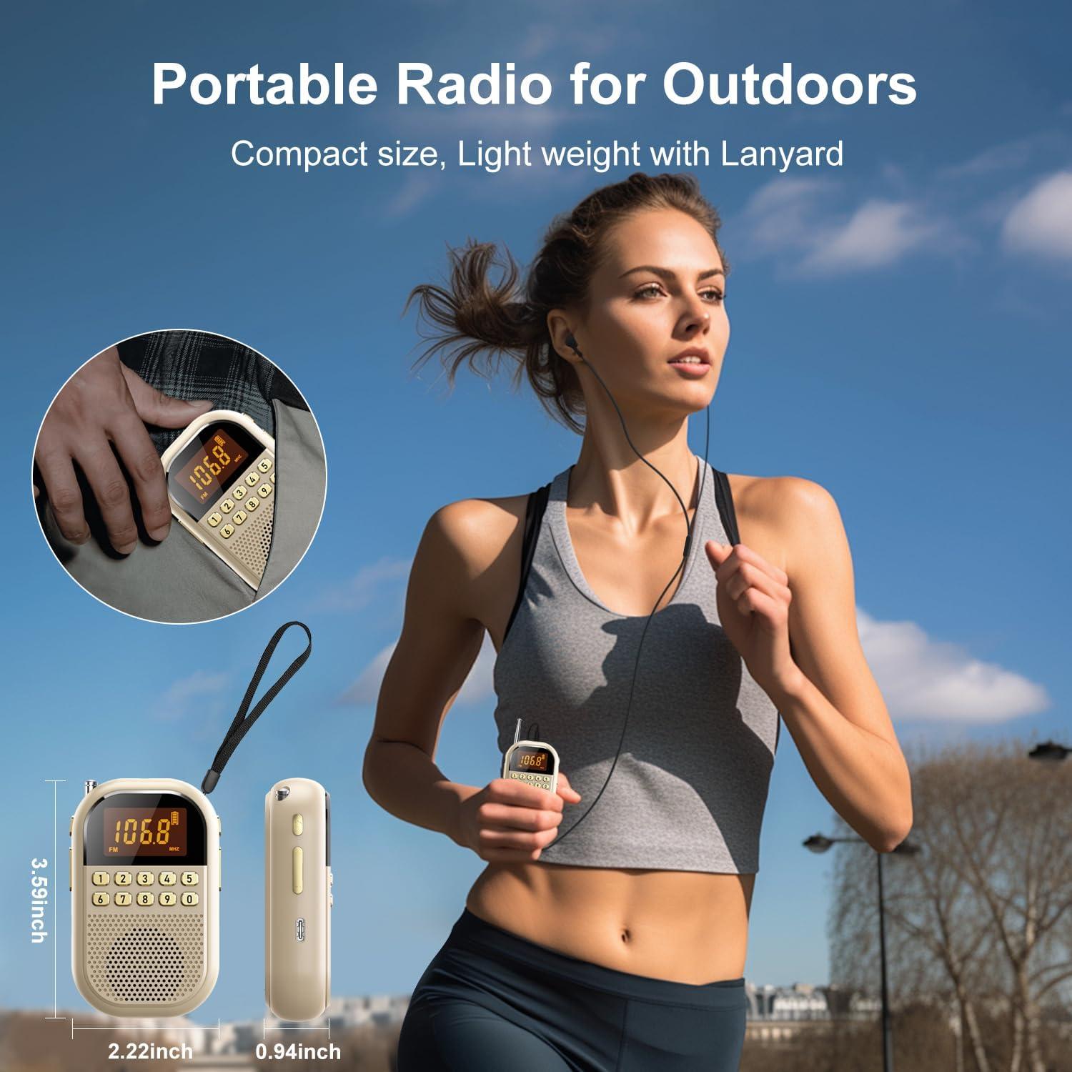 Radio AM FM portátil Kamapulo MI04 - Batería 1100mAh, Bluetooth