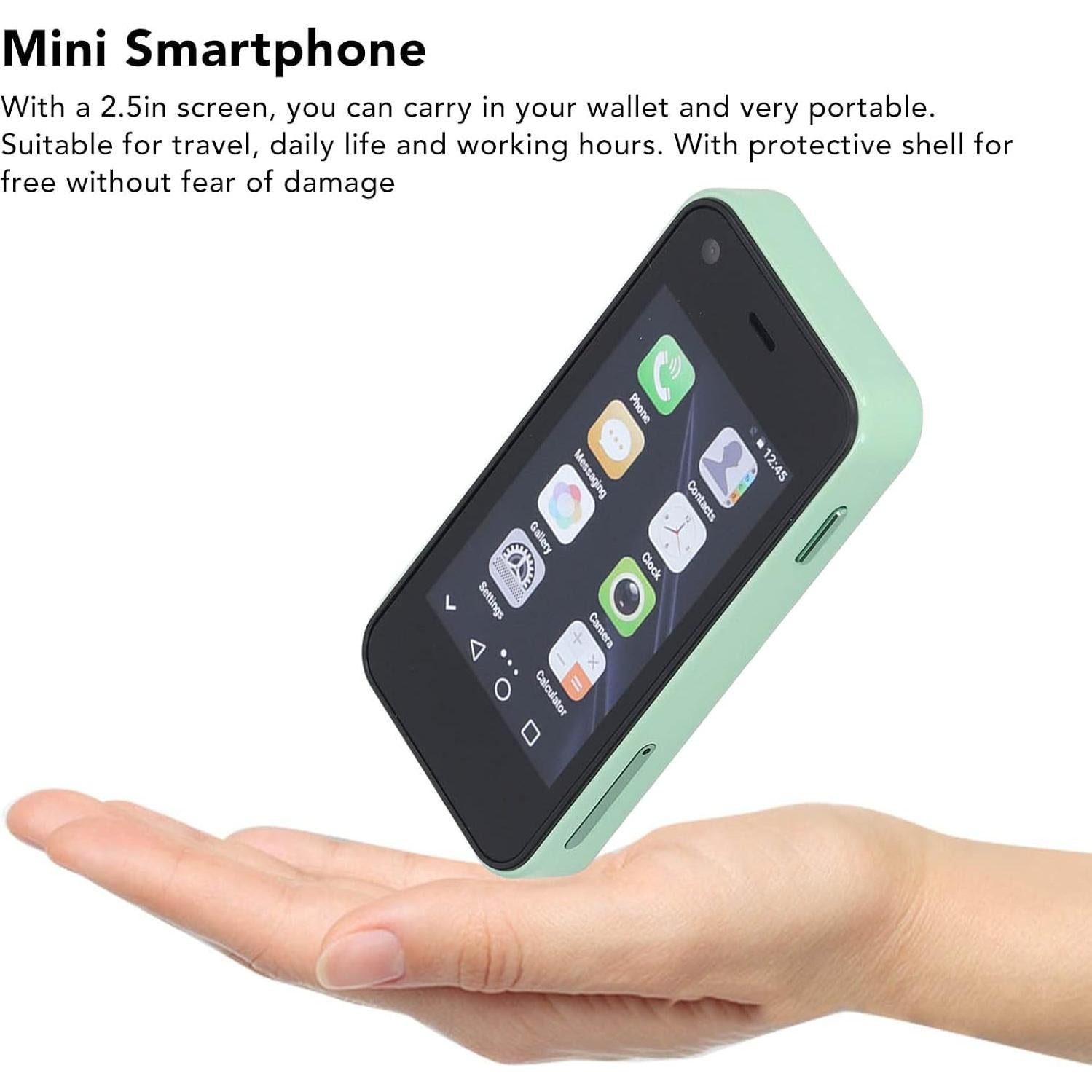 Yunseity Mini Smartphone 3G Verde 2.5" Android 1GB 8GB