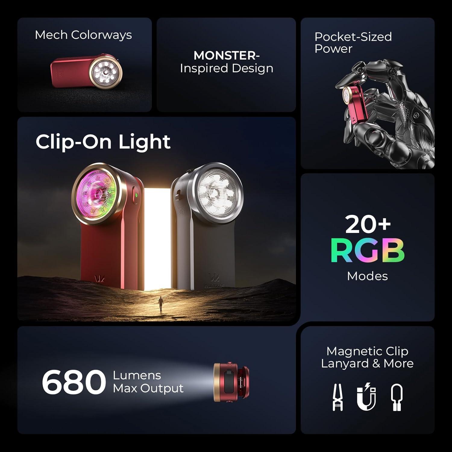 Linterna Recargable Wurkkos HD03 680 Lúmenes IPX6 Mini