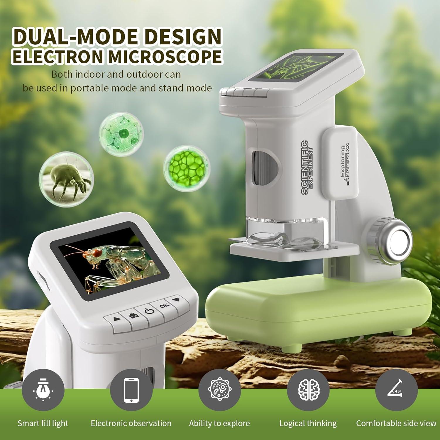 Microscopio Digital WSDMIC 1200X para Niños Verde