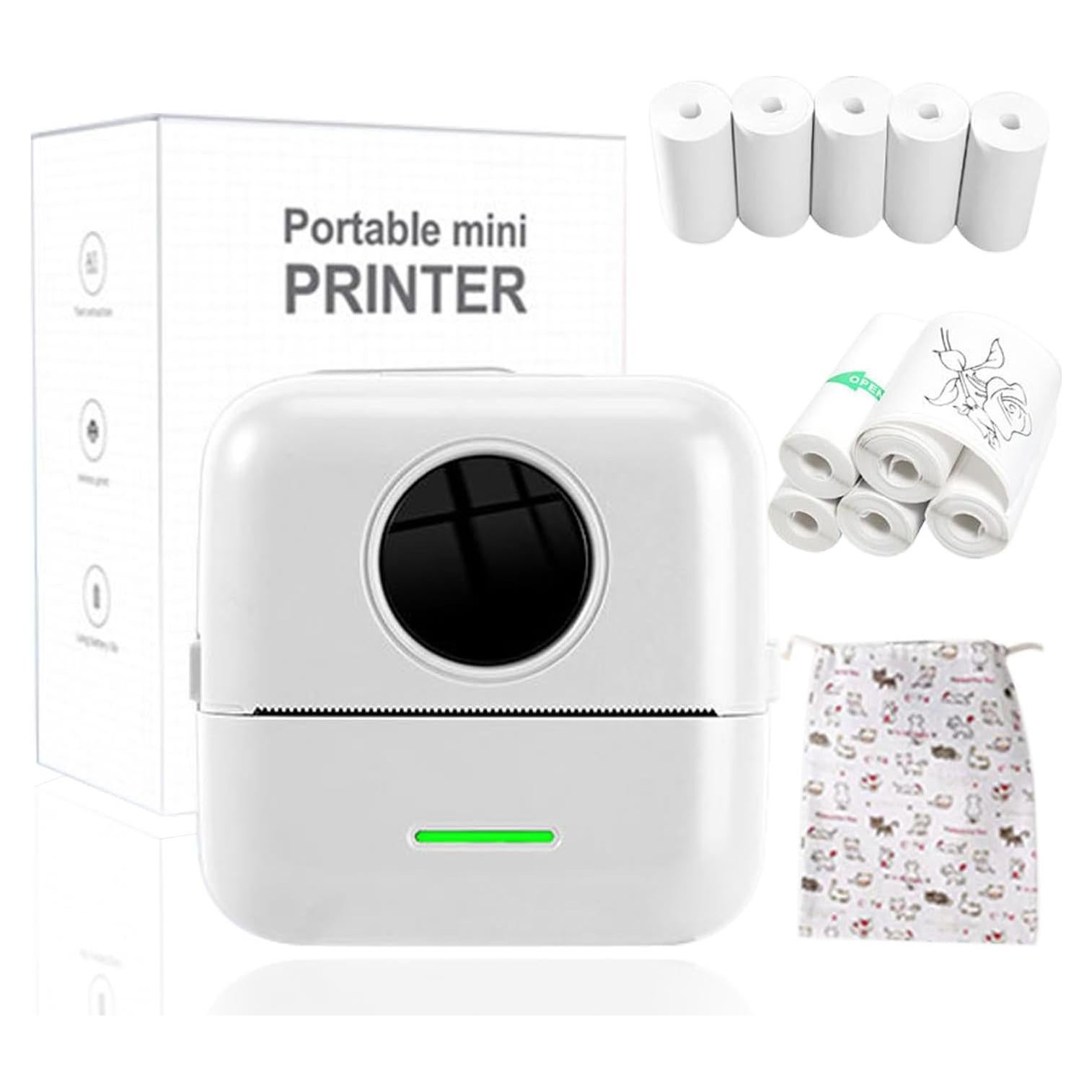 Impresora de fotos portátil Payanwin D5 con 5 rollos etiquetas