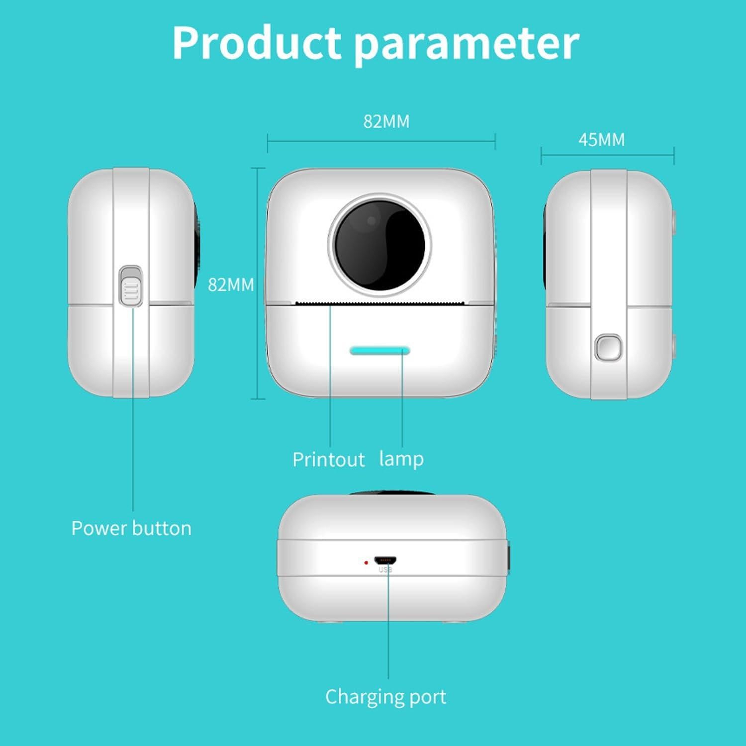 Impresora de fotos portátil Payanwin D5 con 5 rollos etiquetas