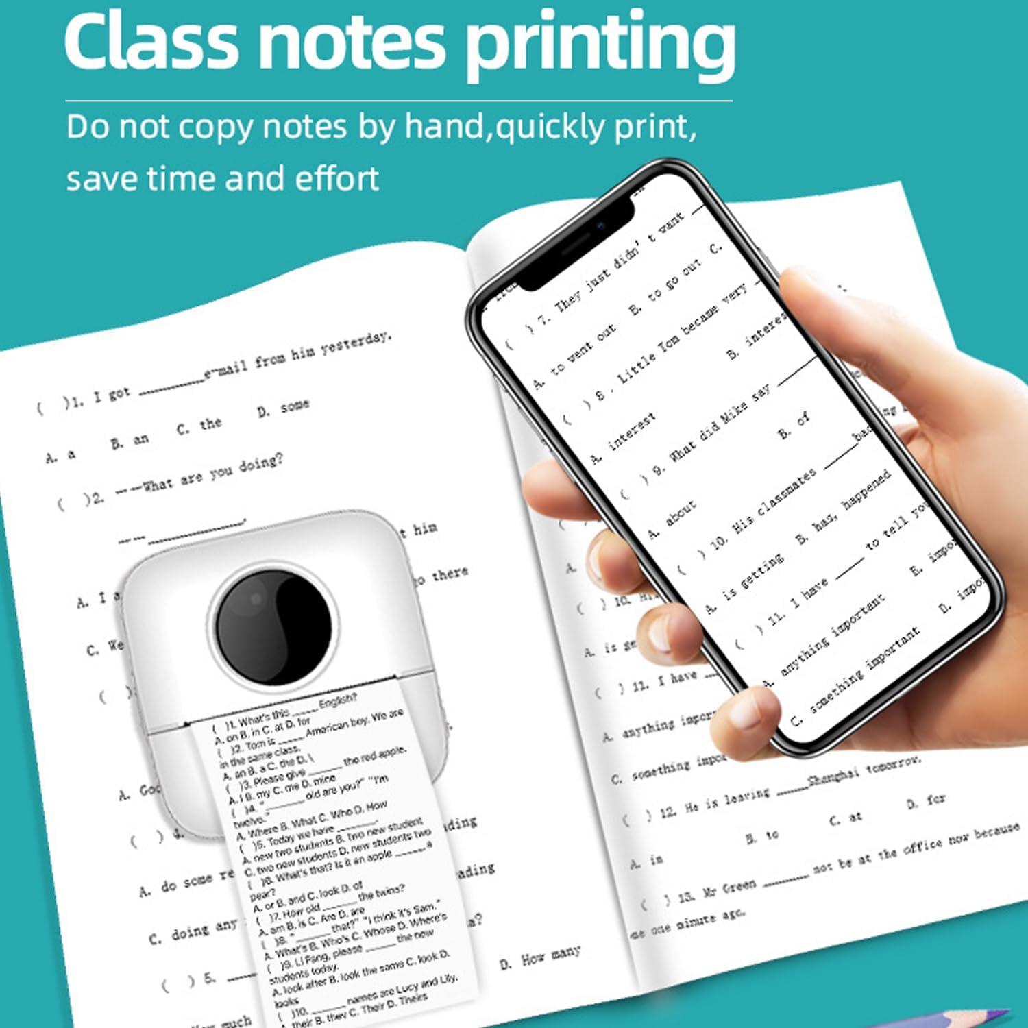 Impresora de fotos portátil Payanwin D5 con 5 rollos etiquetas