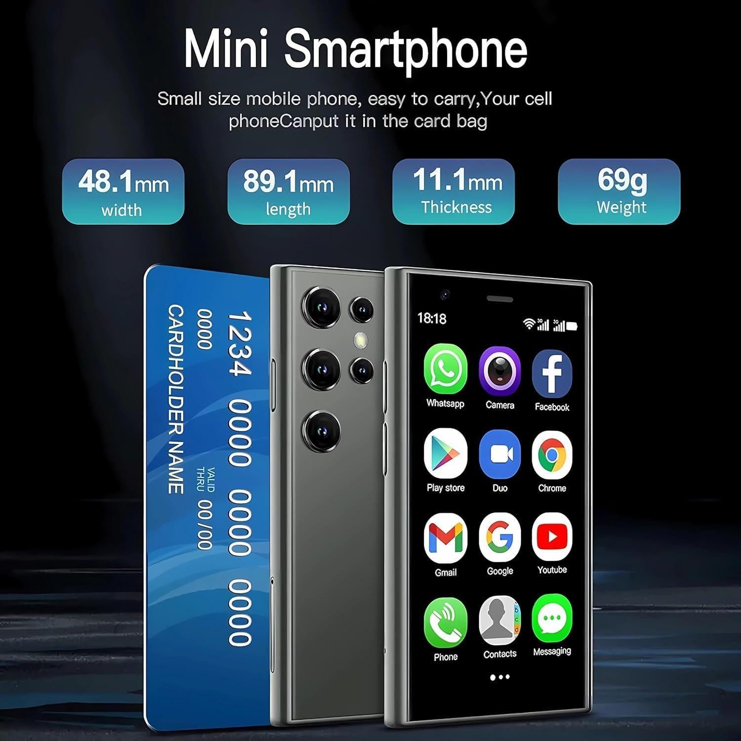 Mini Teléfono Celular Desbloqueado Broisae S23Pro 3G 2GB RAM