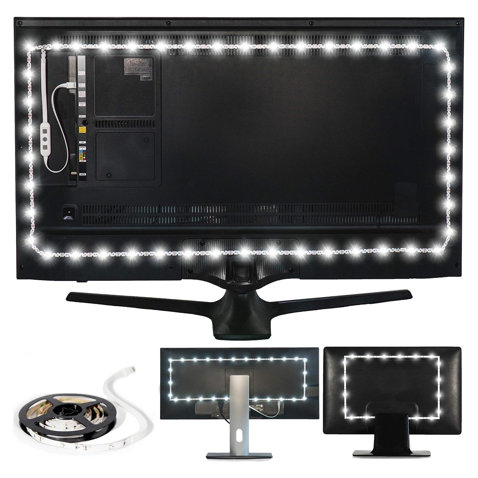 Tira de Luz LED USB Power Practical 5m para TV 60-80" Blanca