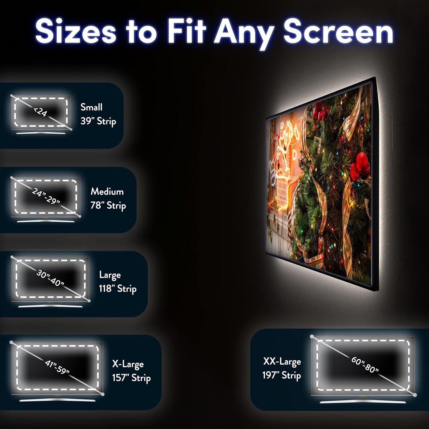 Tira de Luz LED USB Power Practical 5m para TV 60-80" Blanca