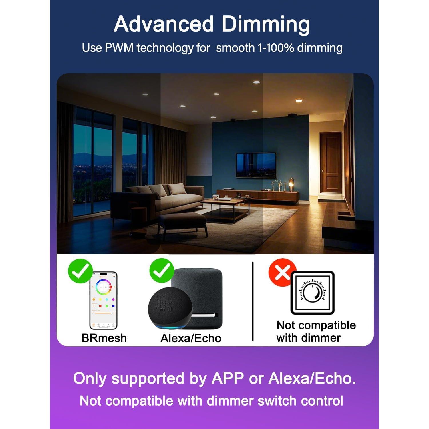 Luces Empotradas LED iLC 4 Pulgadas RGB 10W 6 Paquetes