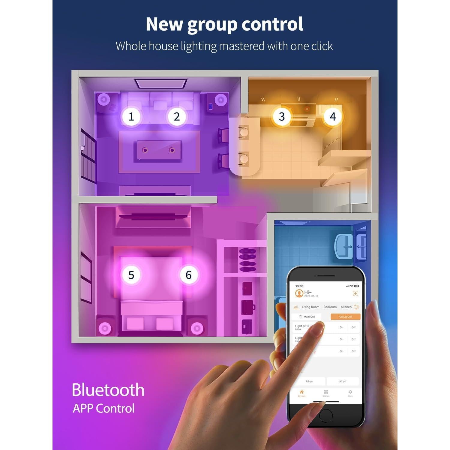 Luces Empotradas LED iLC 4 Pulgadas RGB 10W 6 Paquetes