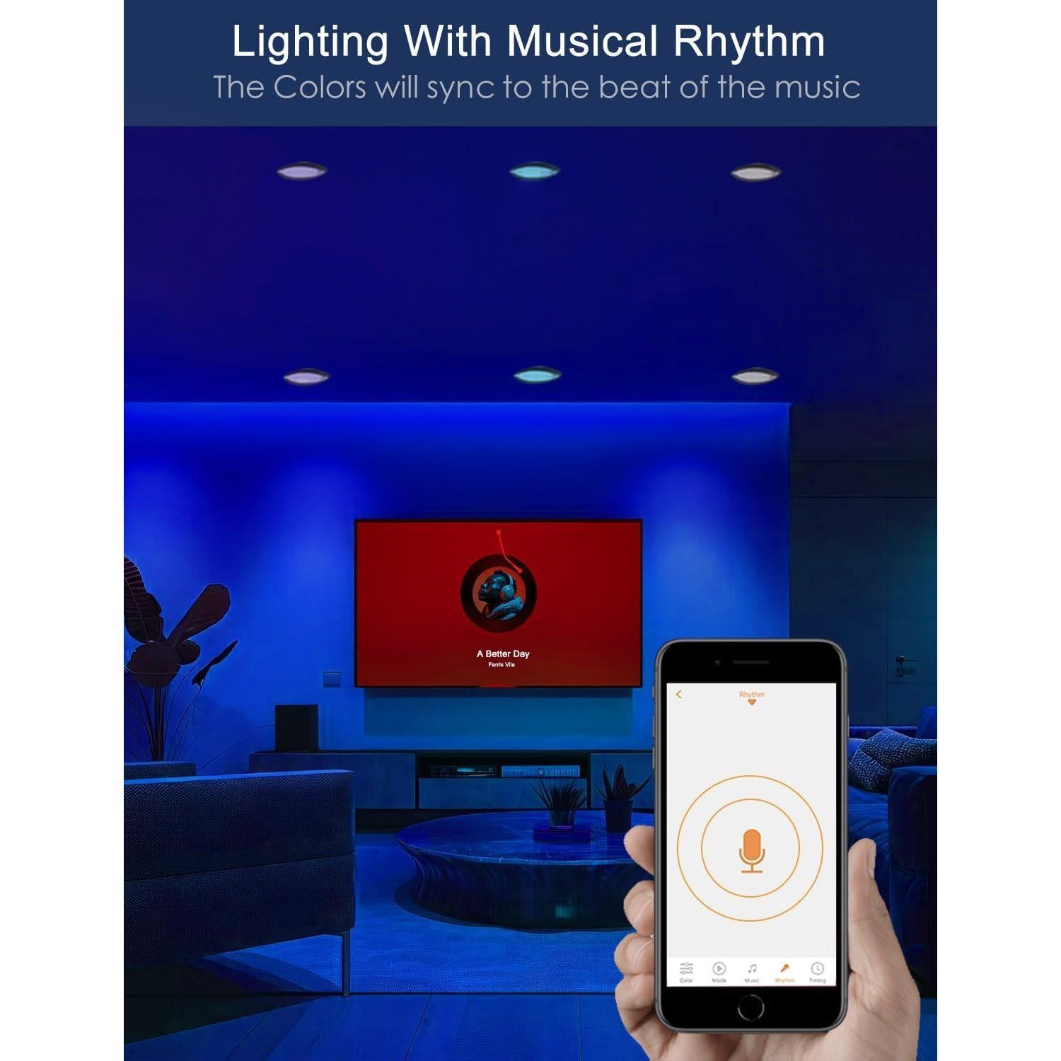 Luces Empotradas LED iLC 4 Pulgadas RGB 10W 6 Paquetes