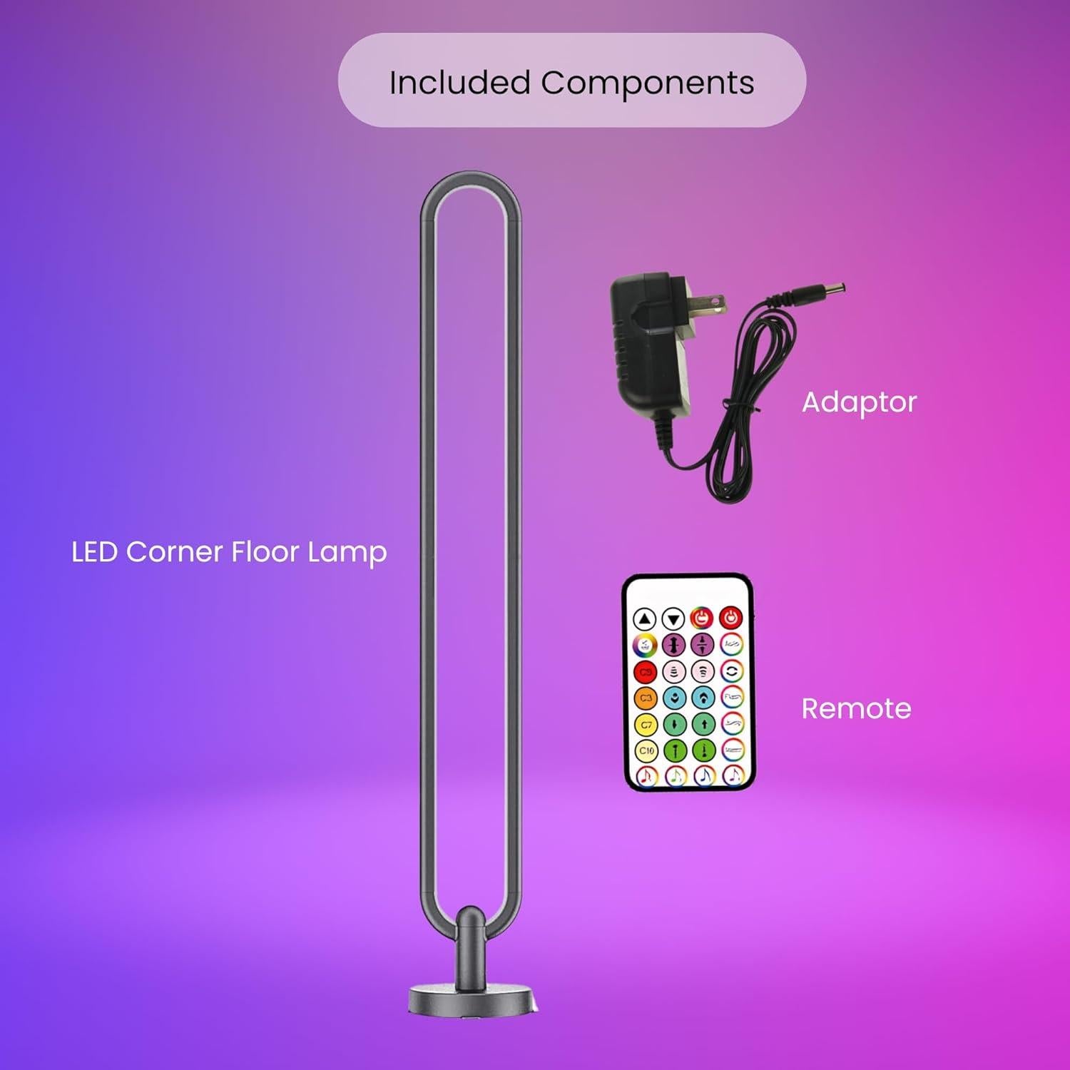 Lámpara de Pie LED Denver DLD-CL-FW09 20W RGBW Control Remoto