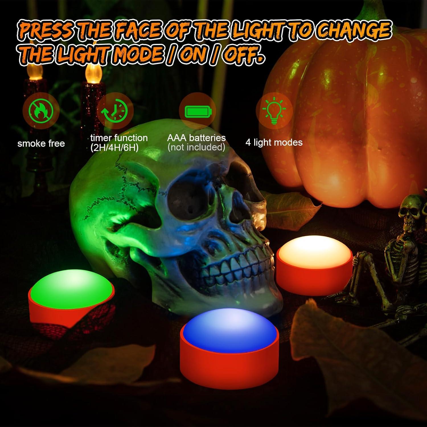 Linternas LED de Calabaza LUNSY RGB - Paquete de 6 con Control Remoto