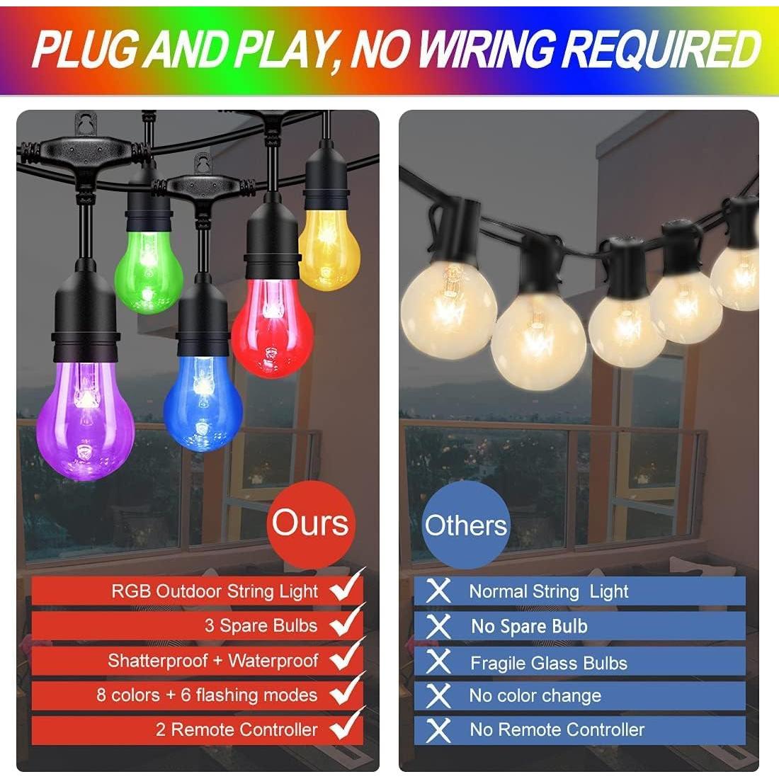 Luces de Cadena LED RGB Auroraworld 10.67M con Control Remoto