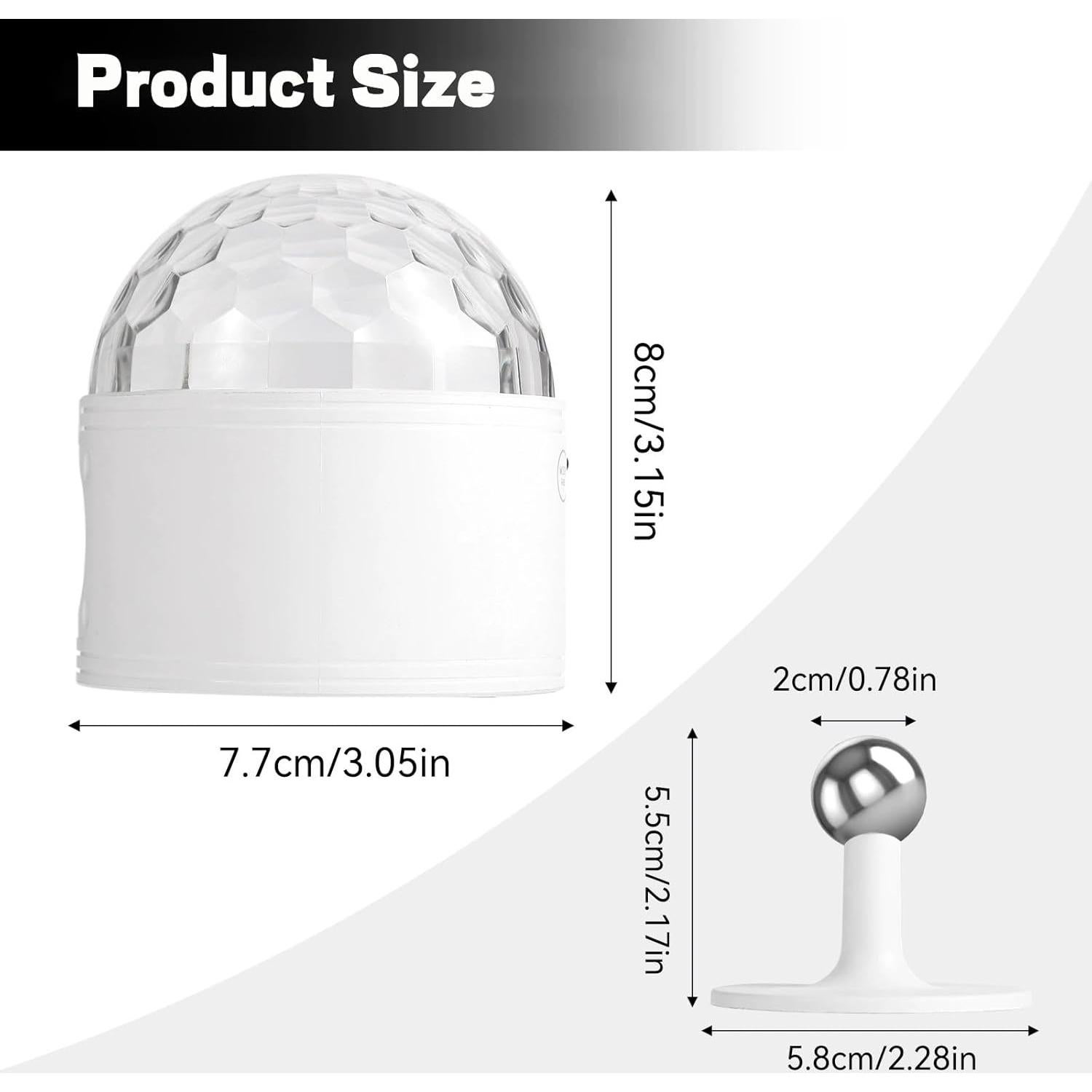 Luz de Bola de Espejo GOUTOOL con Control Remoto RGB 2500mAh