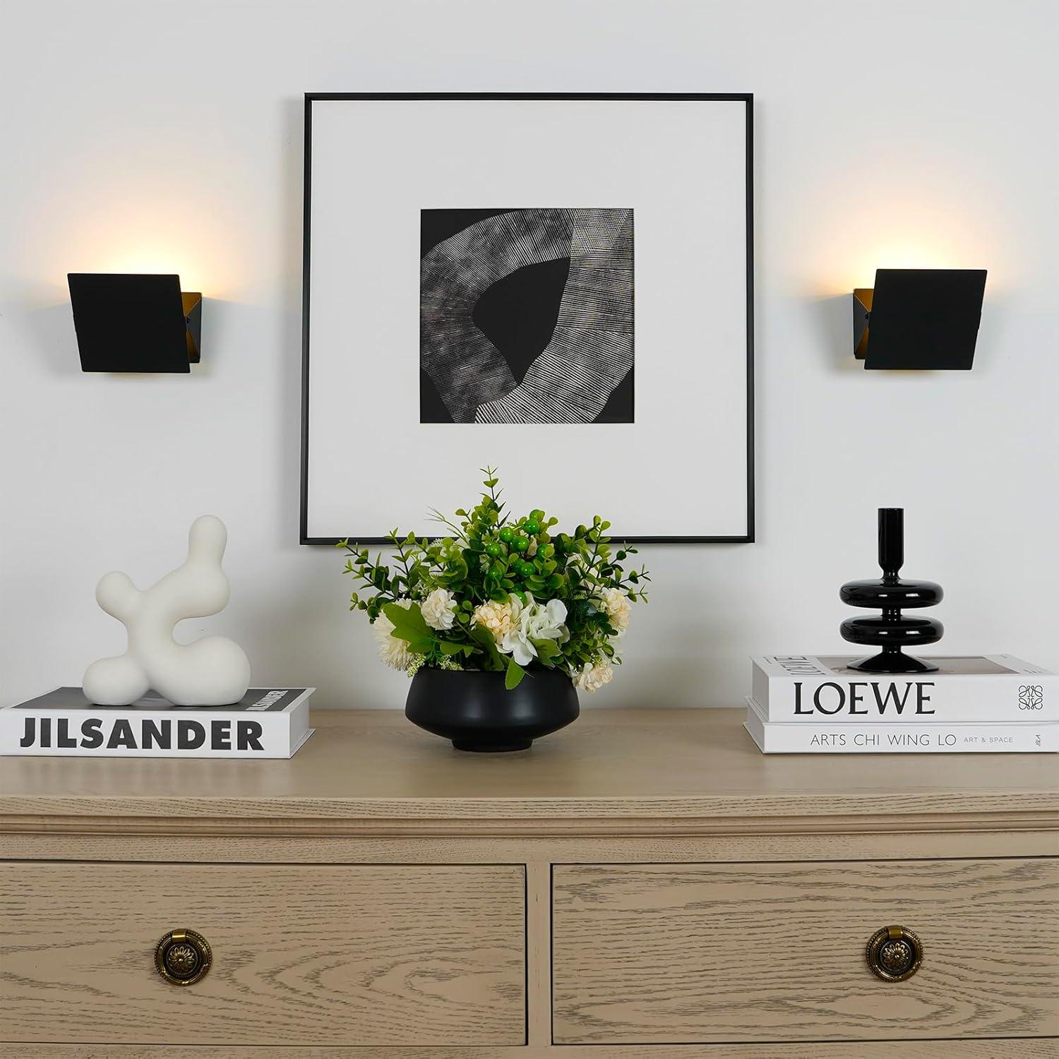 Apliques de Pared LED HEQIQEH RGB Inalámbricos 2-Pack