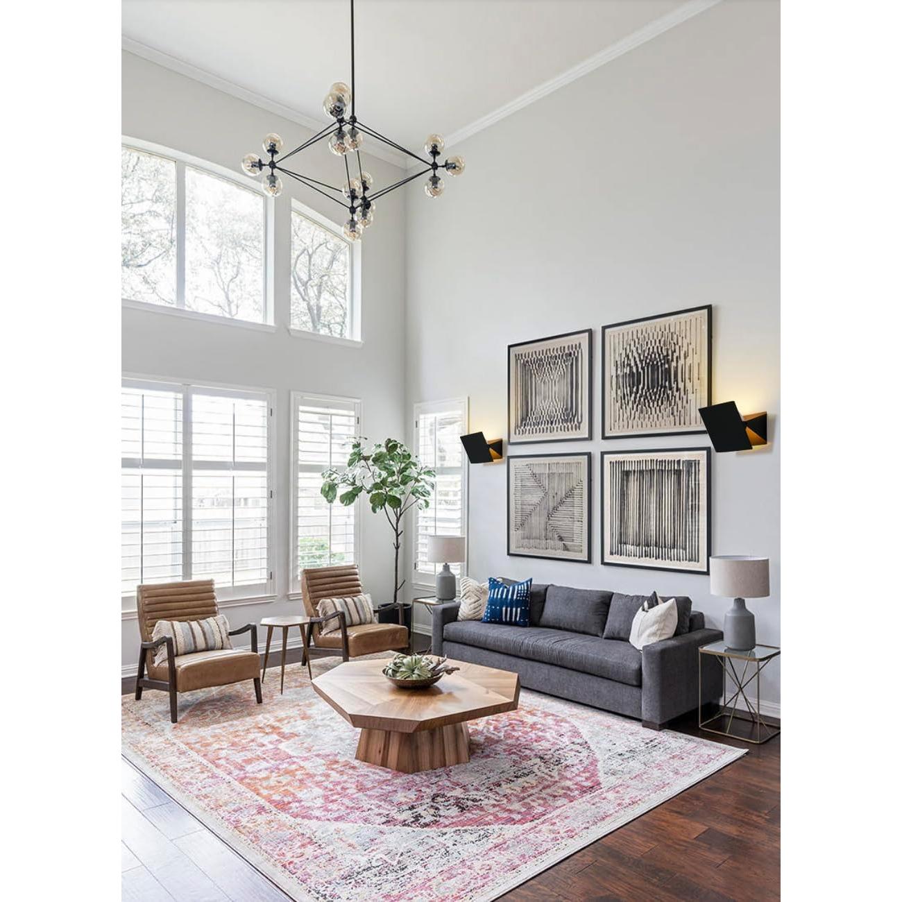 Apliques de Pared LED HEQIQEH RGB Inalámbricos 2-Pack