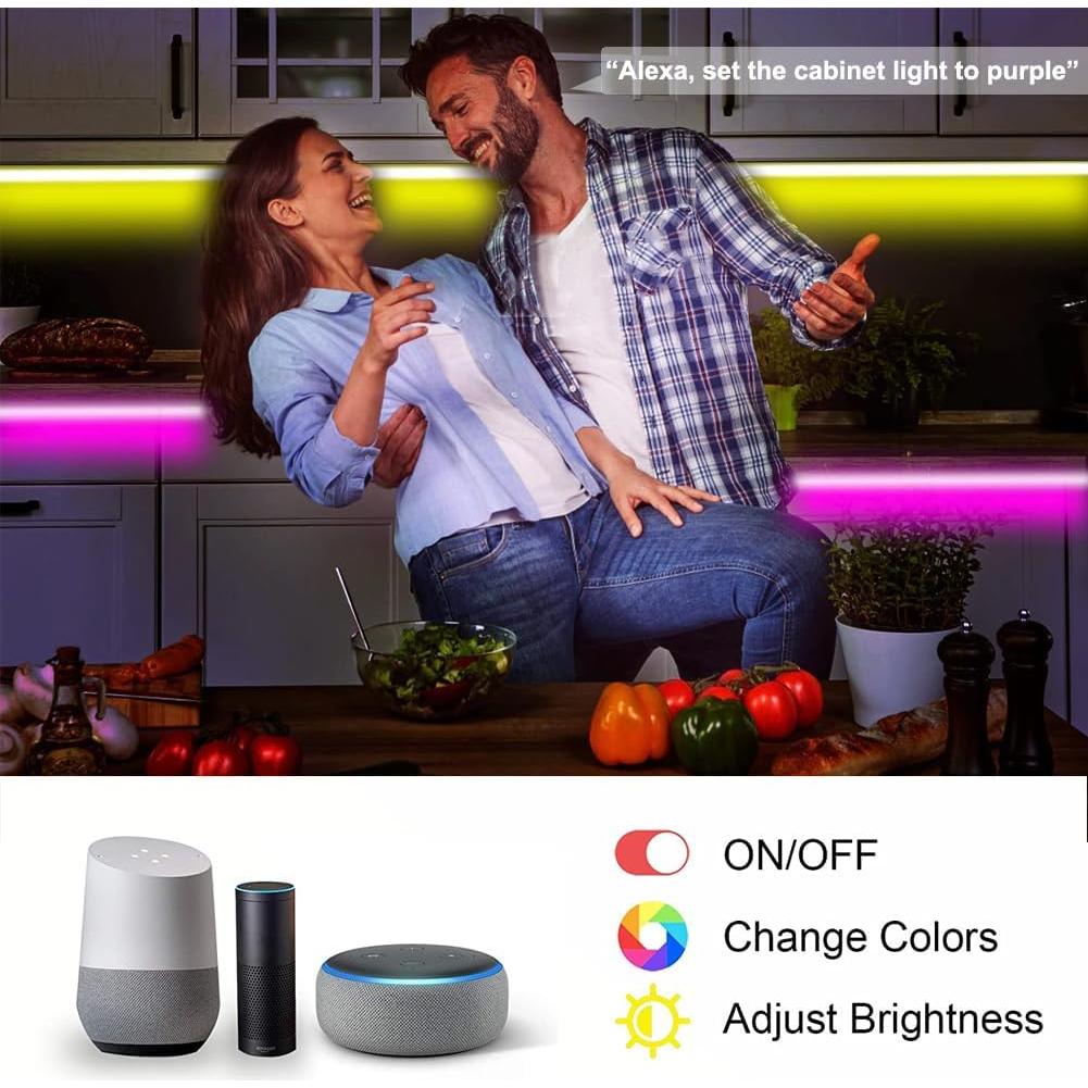 Kit de Iluminación LED Bajo Gabinete LAIFUNI 20" RGB 6 Pcs