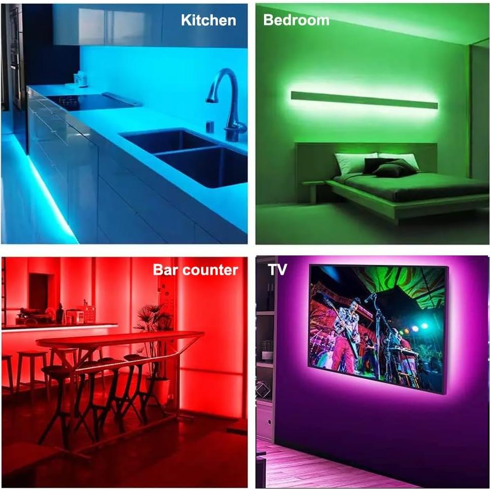 Kit de Iluminación LED Bajo Gabinete LAIFUNI 20" RGB 6 Pcs