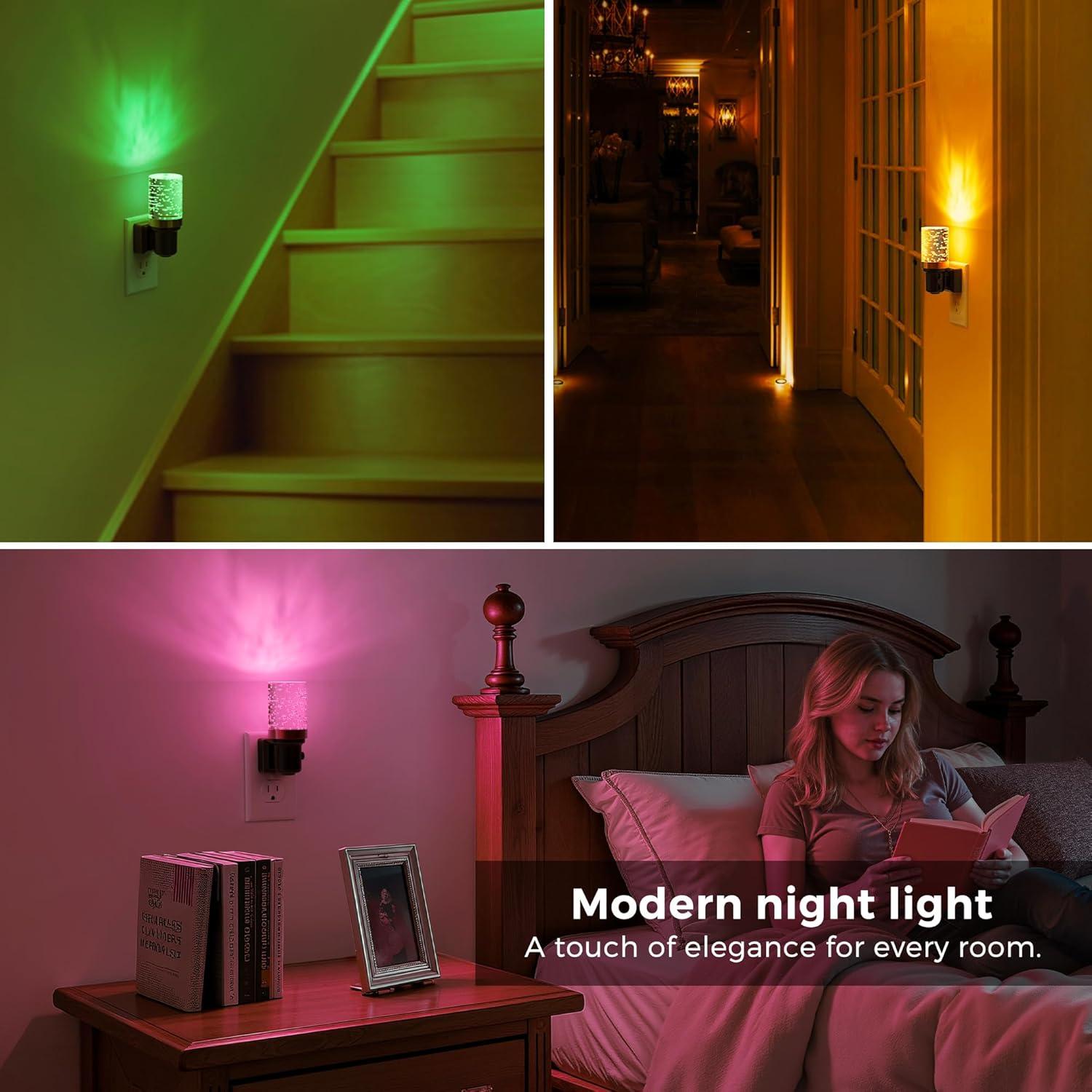 Luz Nocturna LED Regulable LOHAS 2 Paquete RGB con Sensor