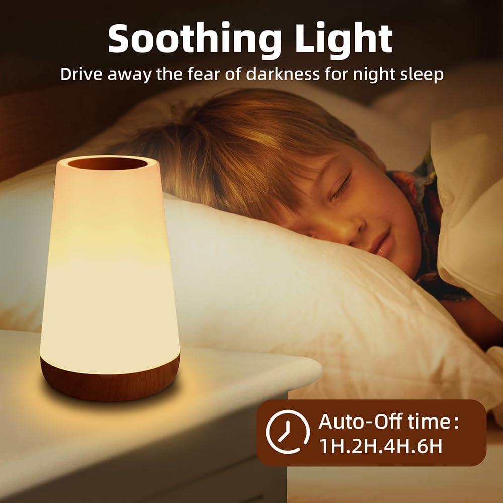 Lámpara de Noche Táctil Luxxflour, 5 Niveles Brillo, 13 Colores RGB