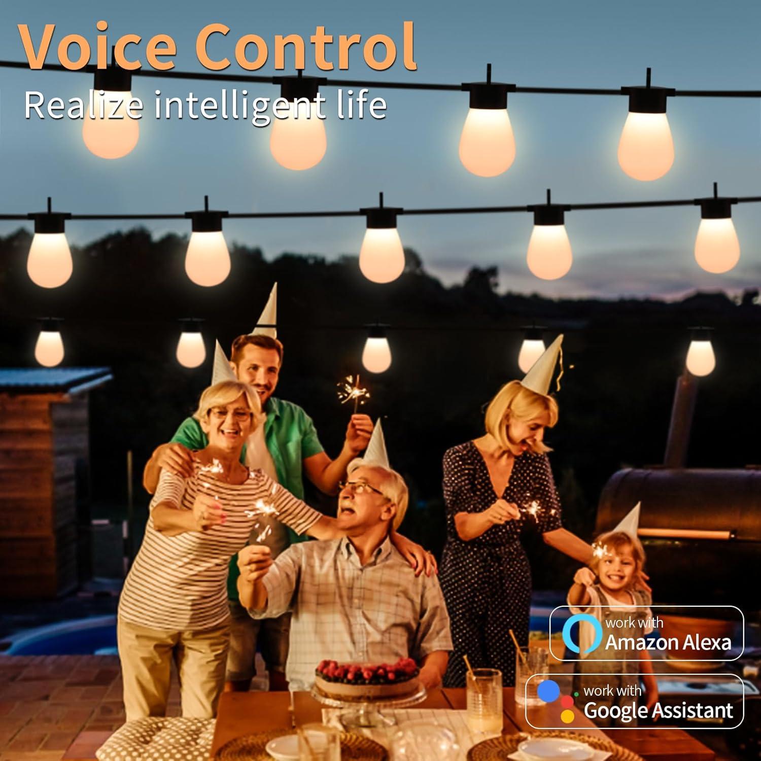 Luces de Cadena Exteriores Inteligentes Lin Hai 20 LED RGB