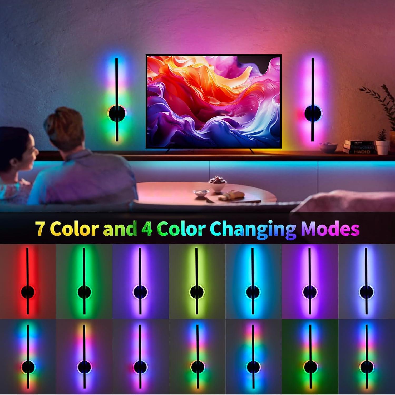 Juego de Apliques de Pared Inalámbricos Lumiquesce 61 cm RGB
