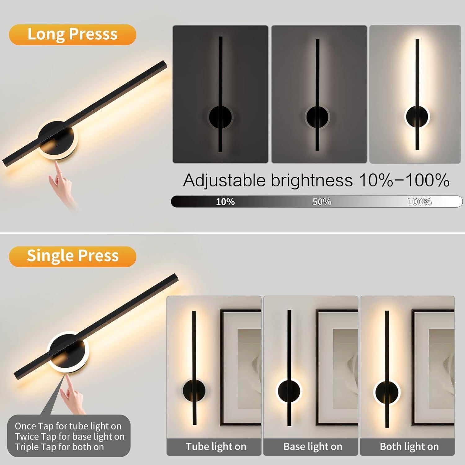 Juego de Apliques de Pared Inalámbricos Lumiquesce 61 cm RGB