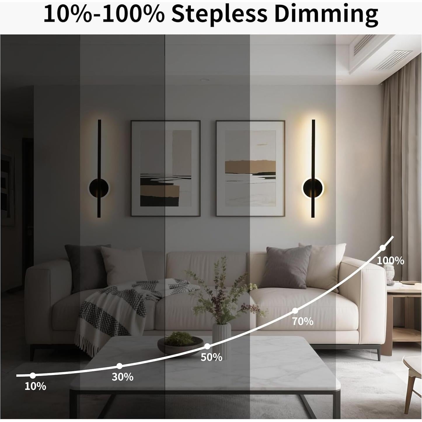 Juego de Apliques de Pared Inalámbricos Lumiquesce 61 cm RGB