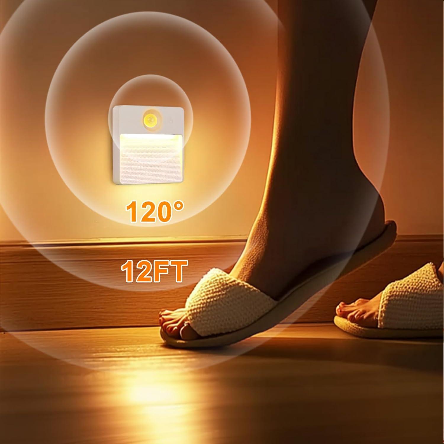 Paquete de 8 luces de escalera recargables Guankaidianzishangwu