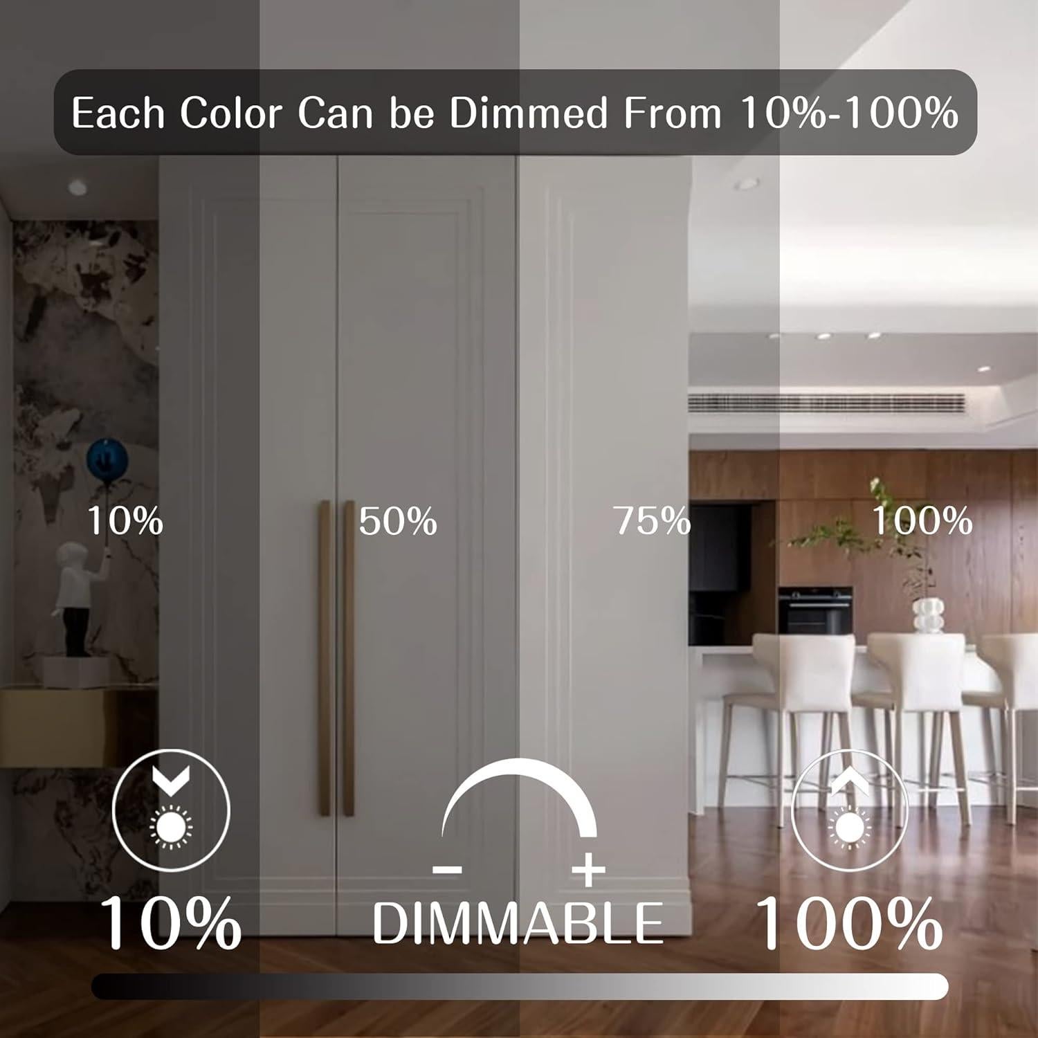 Bombilla LED RGB Regulable 8W E26 A19 con Control Remoto