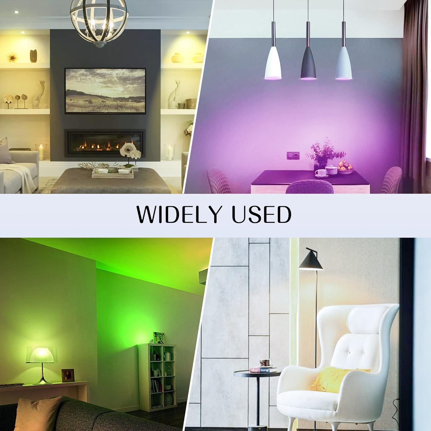 Bombilla LED RGB Regulable 8W E26 A19 con Control Remoto