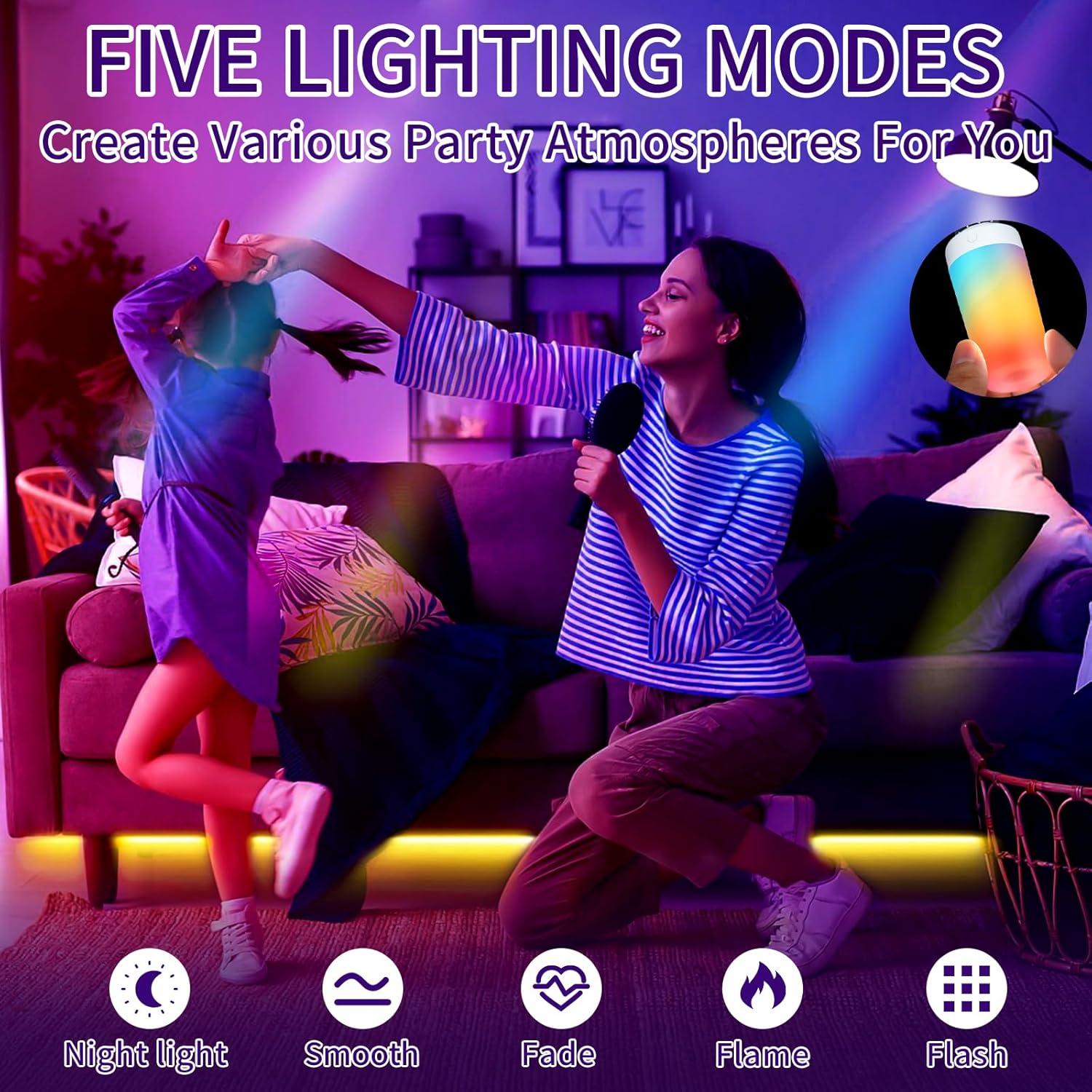 Bombillas Recargables RGB BWKVH 2PK con Control Remoto