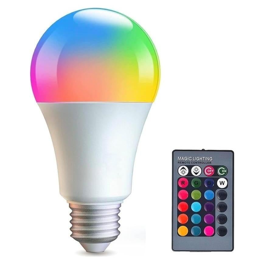 Bombilla LED RGBW FCL 16 Millones de Colores 50000 Horas E26/E27