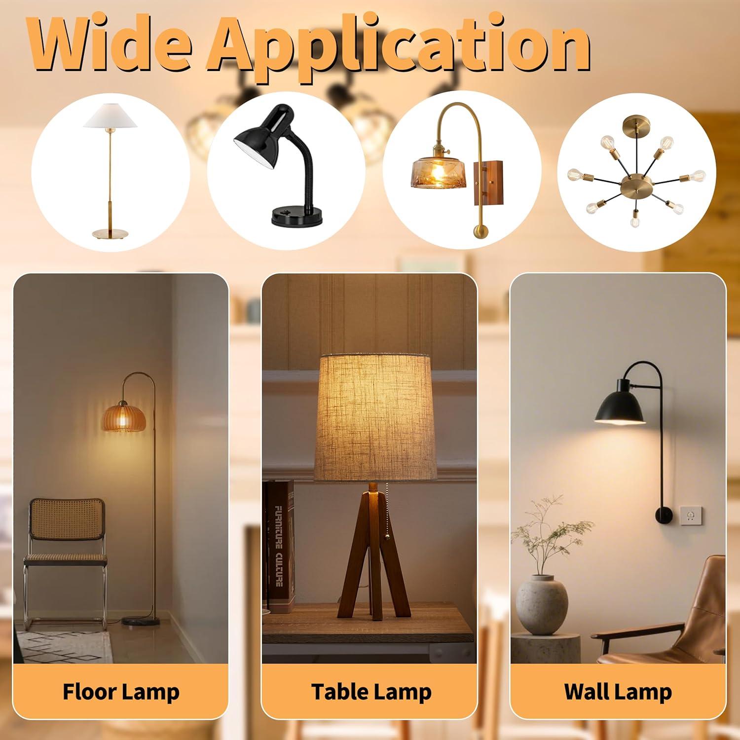 Paquete de 12 Bombillas LED Vintage A19 Edison 4W 2200K