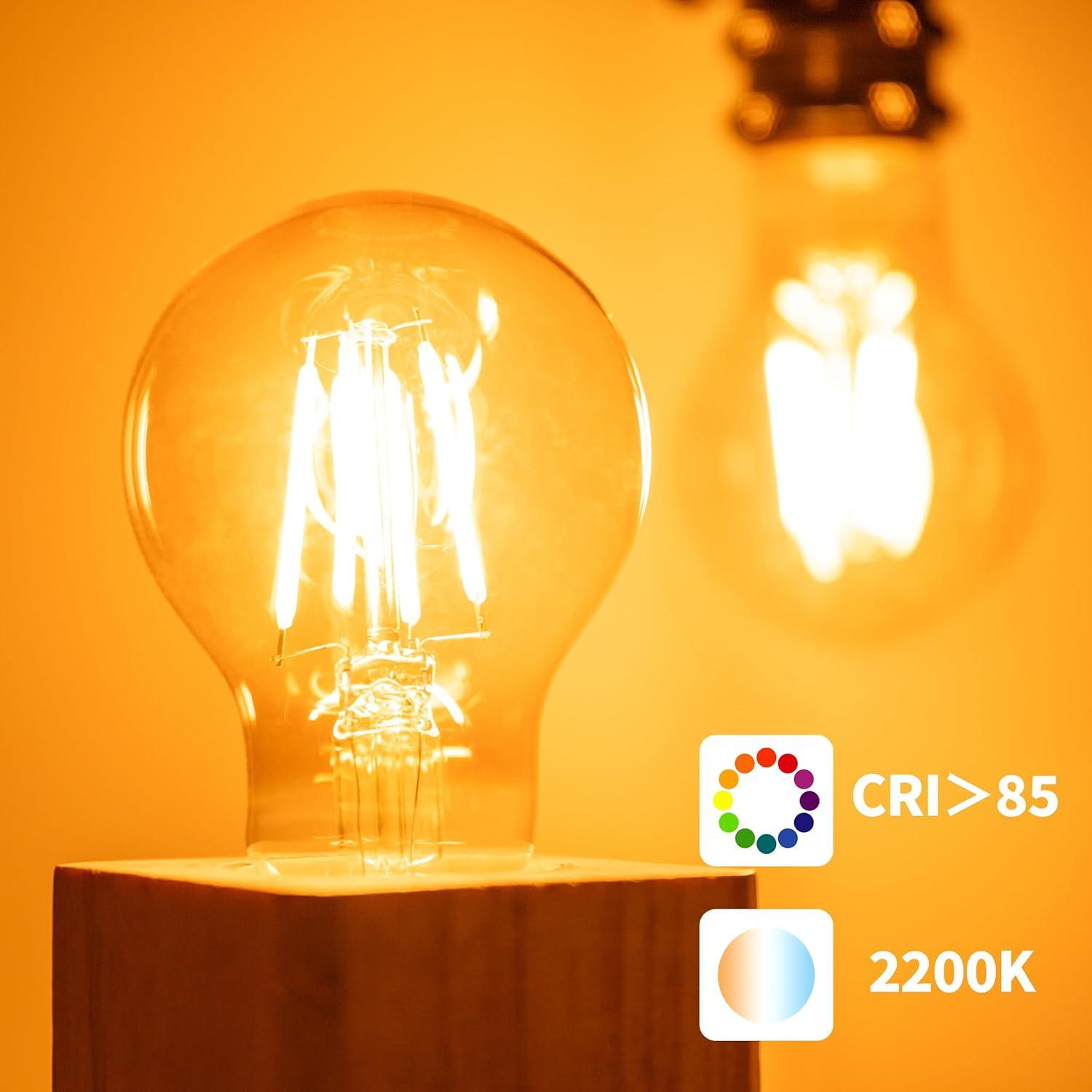 Paquete de 12 Bombillas LED Vintage A19 Edison 4W 2200K