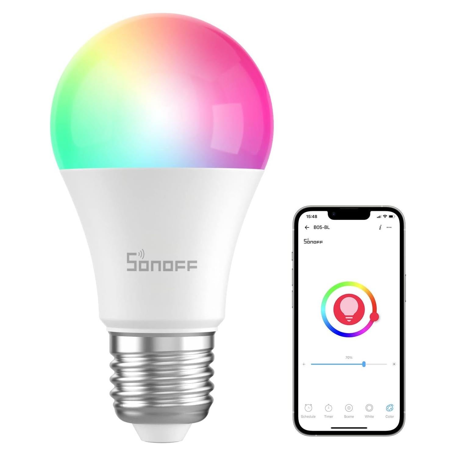 Bombilla Inteligente LED SONOFF B05-BL-A19 RGB 9W Control APP