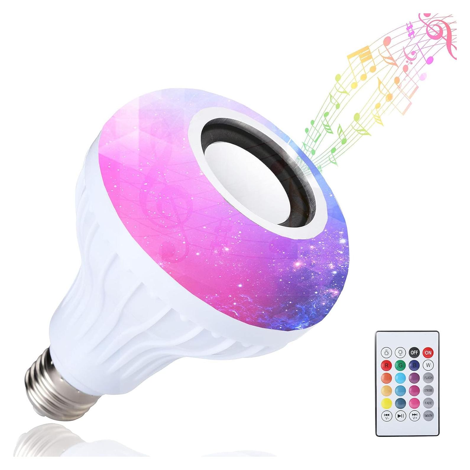 Bombilla LED Bluetooth BSOD RGBW con Altavoz 12W E26