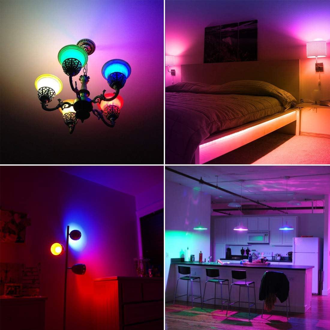 Bombillas LED RGB 5W Yangcsl, Paquete de 6, Control Remoto
