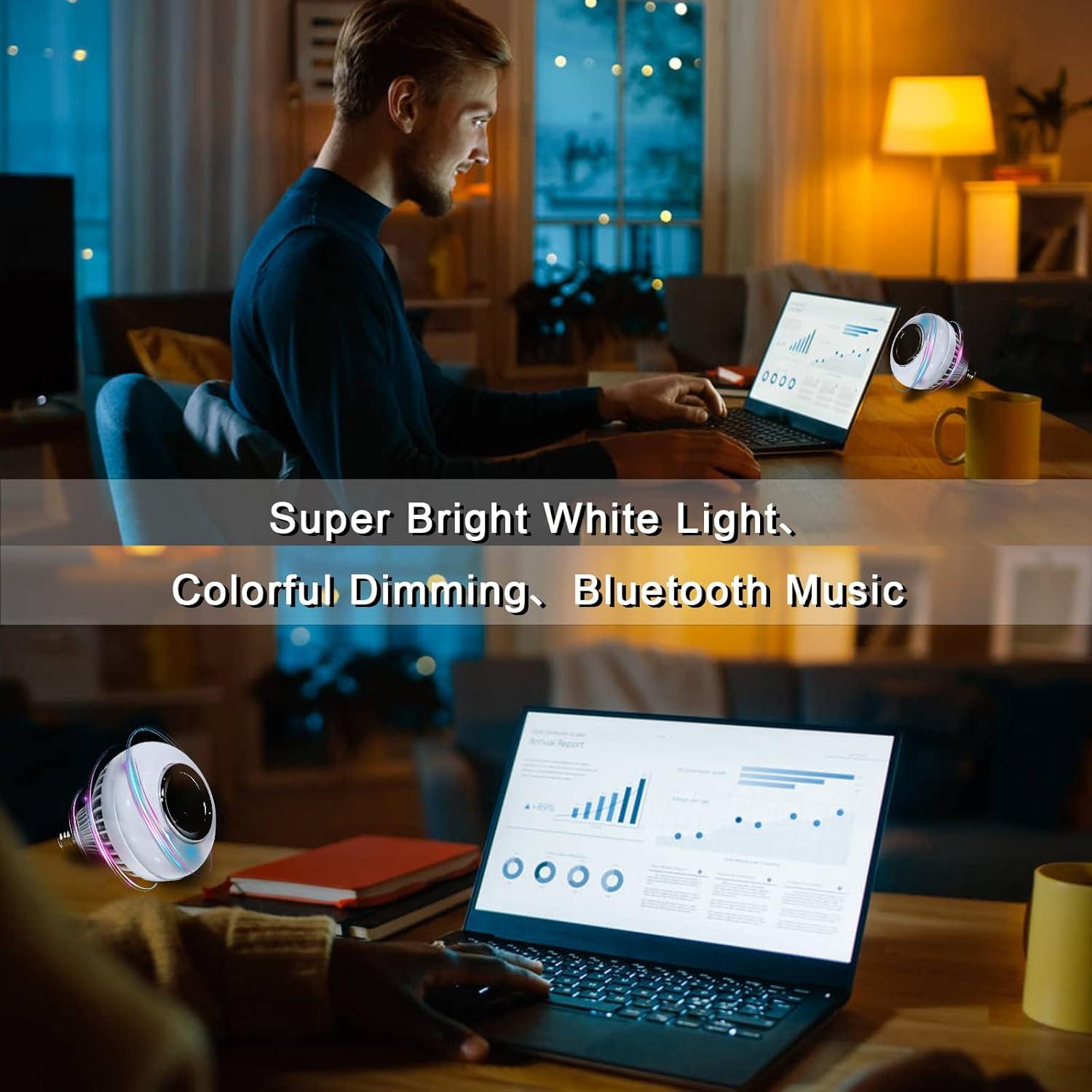 Bombilla Inteligente AIDENOEY con Altavoz Bluetooth 12W RGB