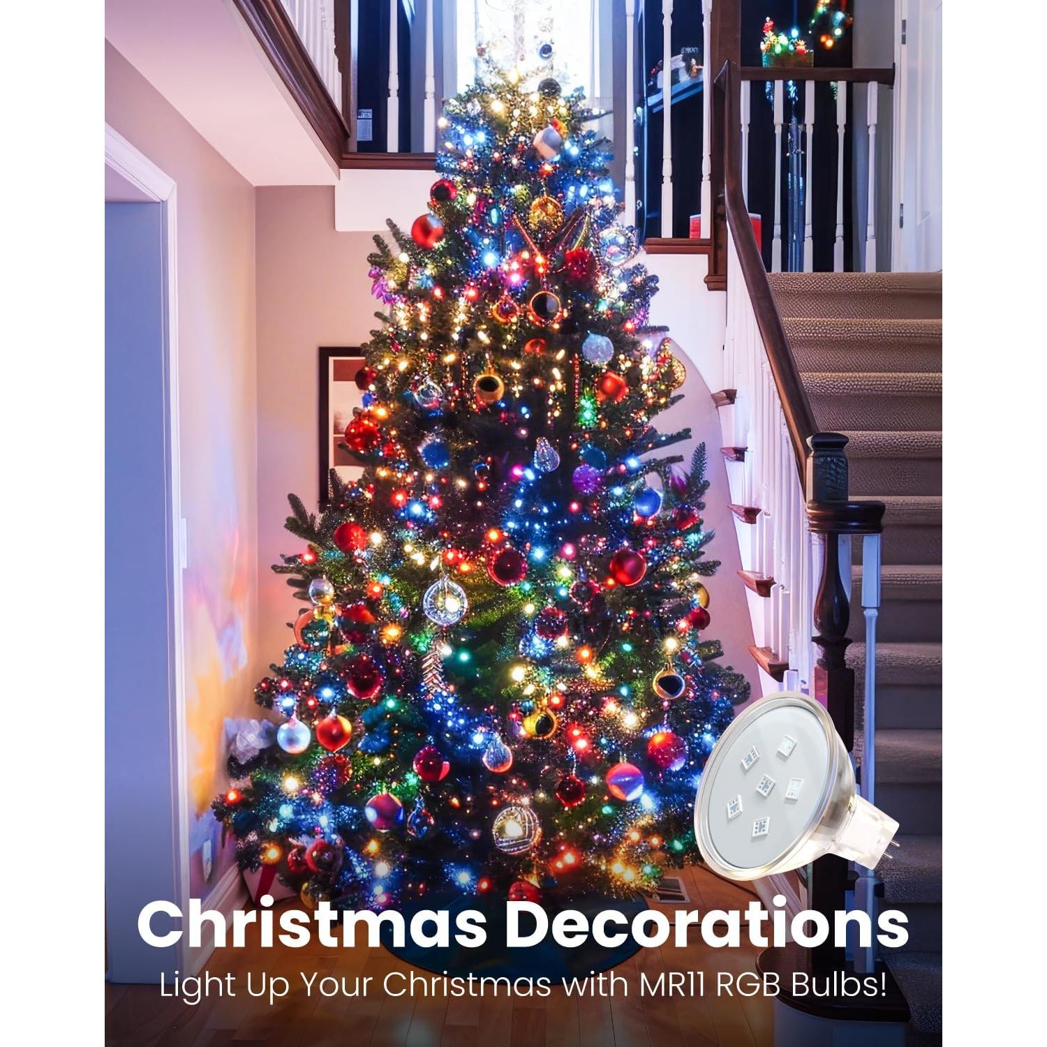 Bombillas LED MR11 GU4 2W RGB 12 Colores - 2 Paquetes