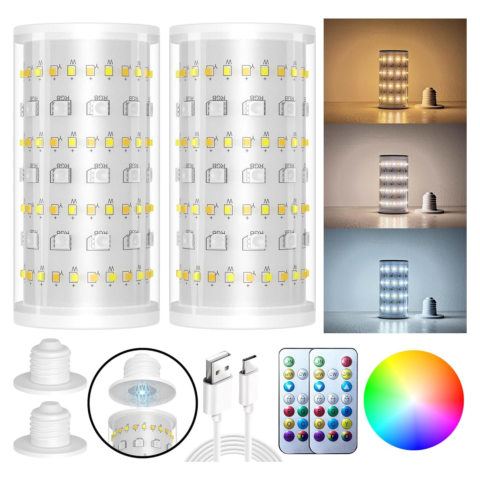 Bombillas de Emergencia Recargables Nekhung 10000mAh RGB