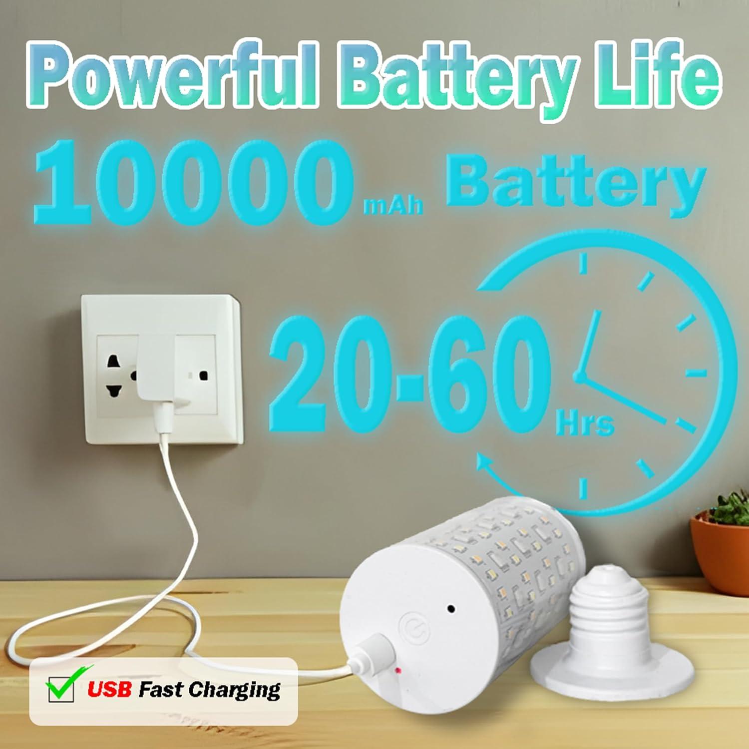 Bombillas de Emergencia Recargables Nekhung 10000mAh RGB