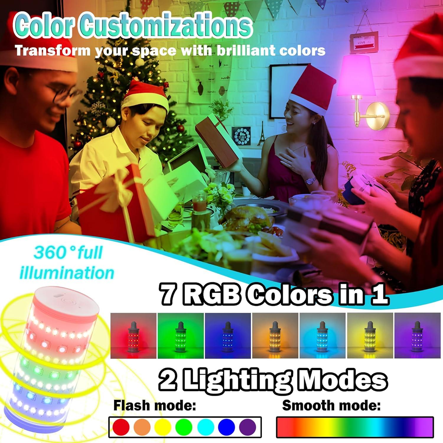 Bombillas de Emergencia Recargables Nekhung 10000mAh RGB