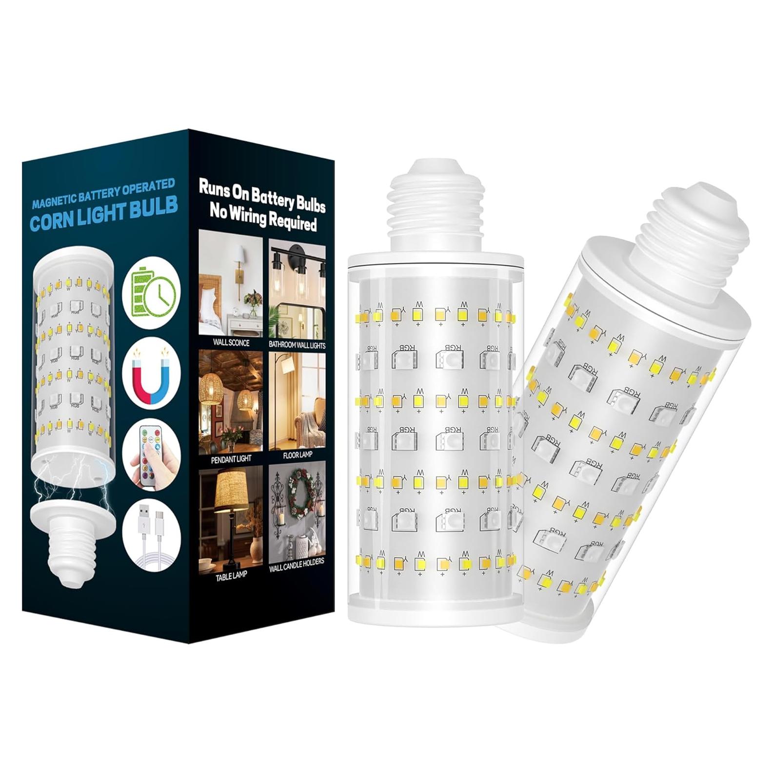 Bombillas Recargables a Batería Slywise 10000mAh RGB Control Remoto