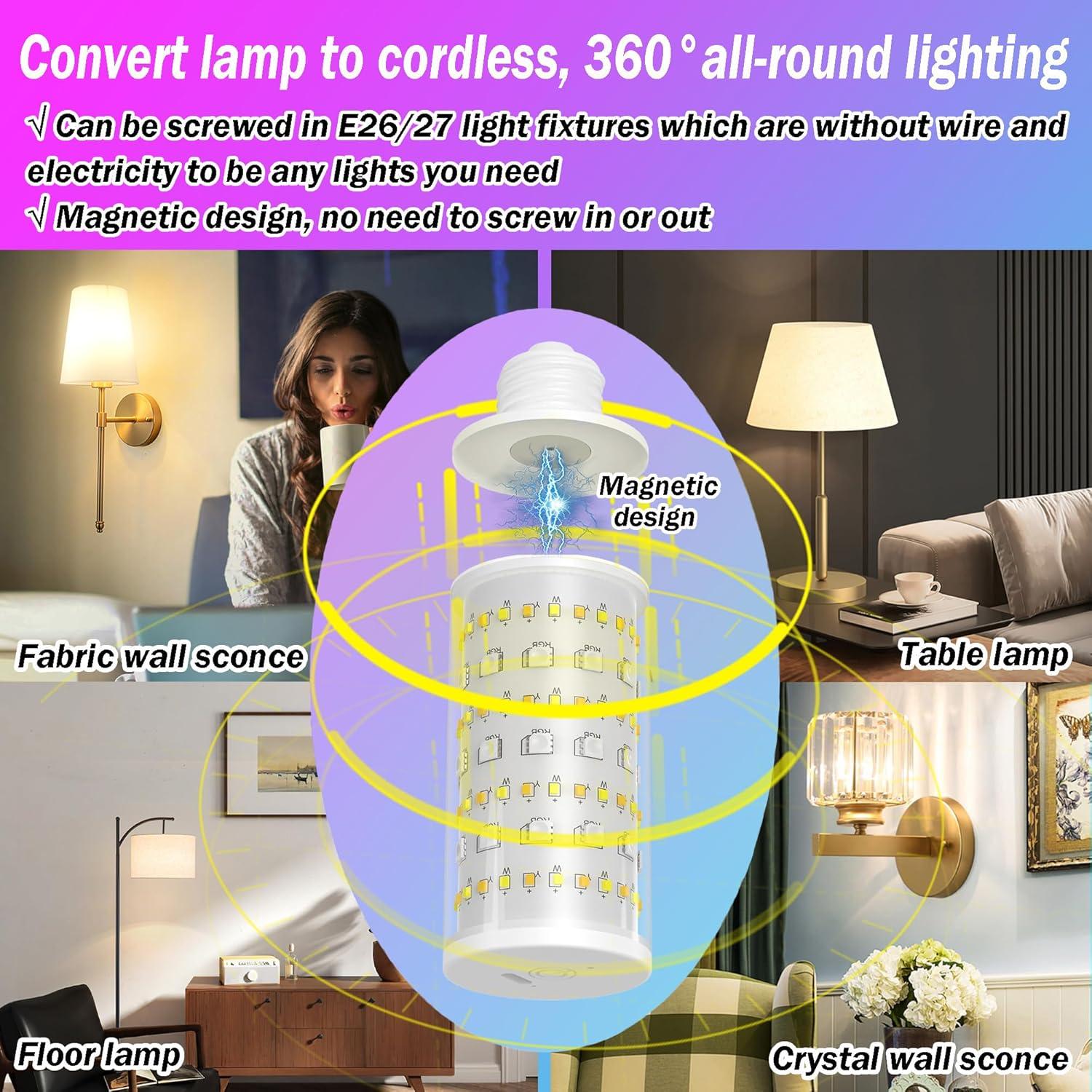 Bombillas Recargables a Batería Slywise 10000mAh RGB Control Remoto