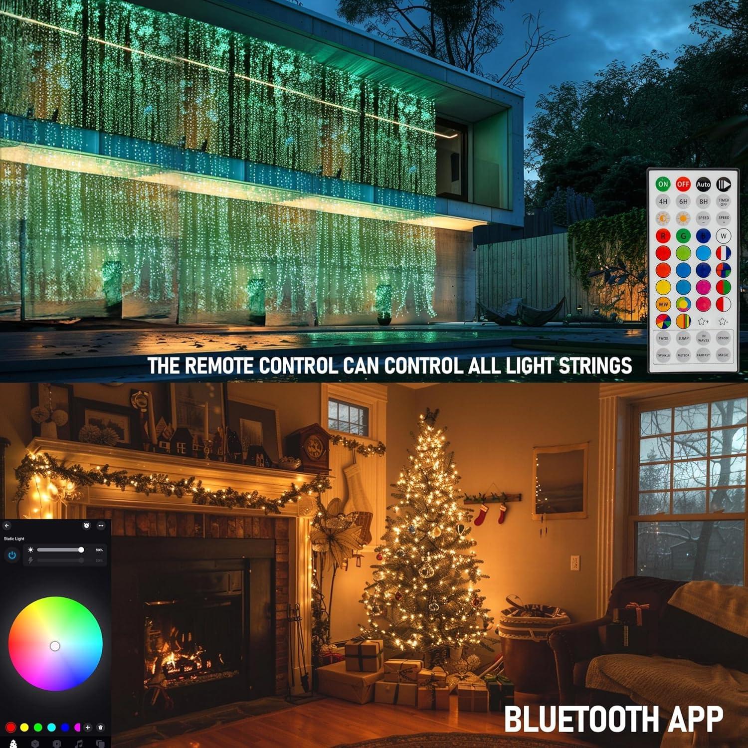Luces de Navidad Inteligentes RGB Dazzle Bright 20M 200 LED