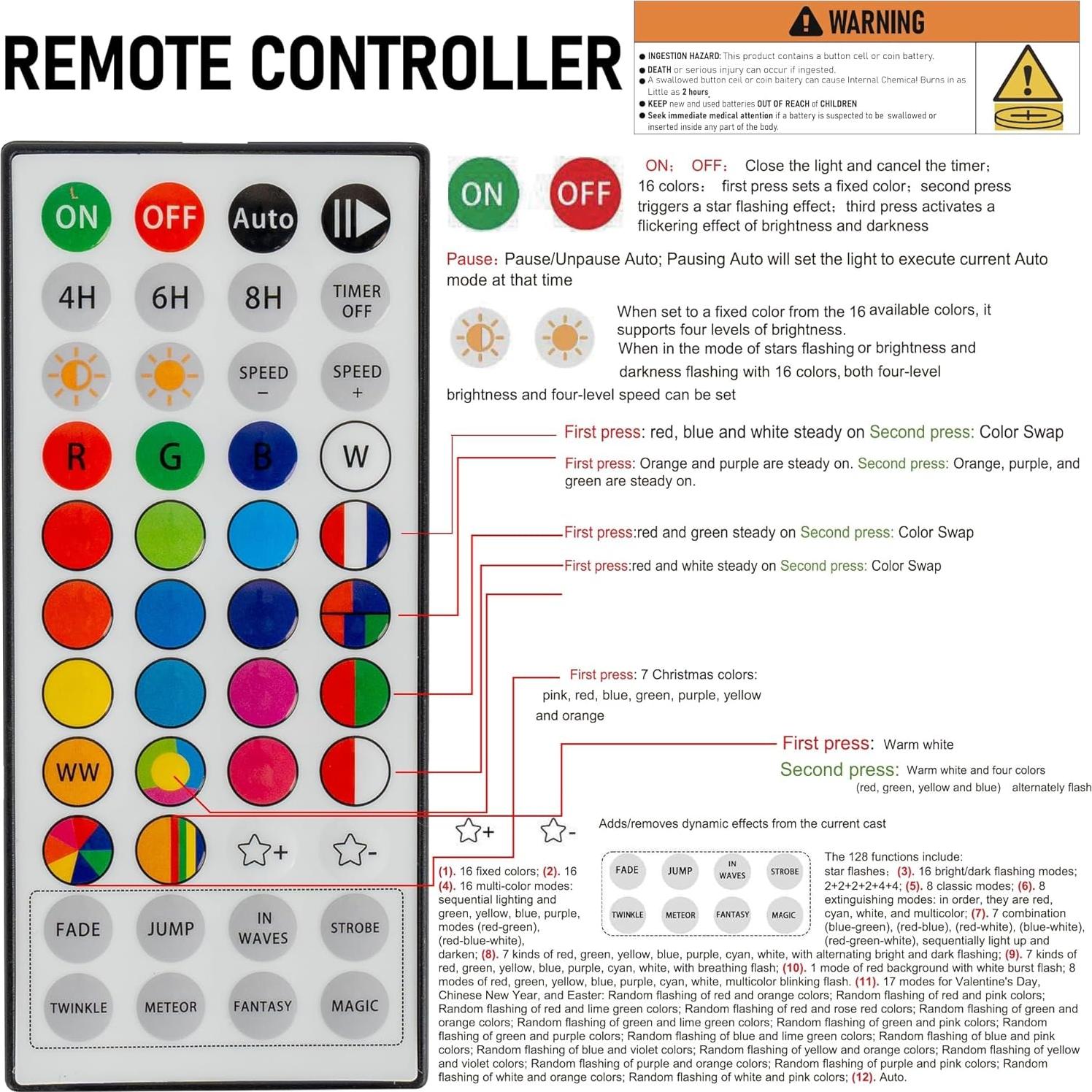 Luces de Navidad Inteligentes RGB Dazzle Bright 20M 200 LED